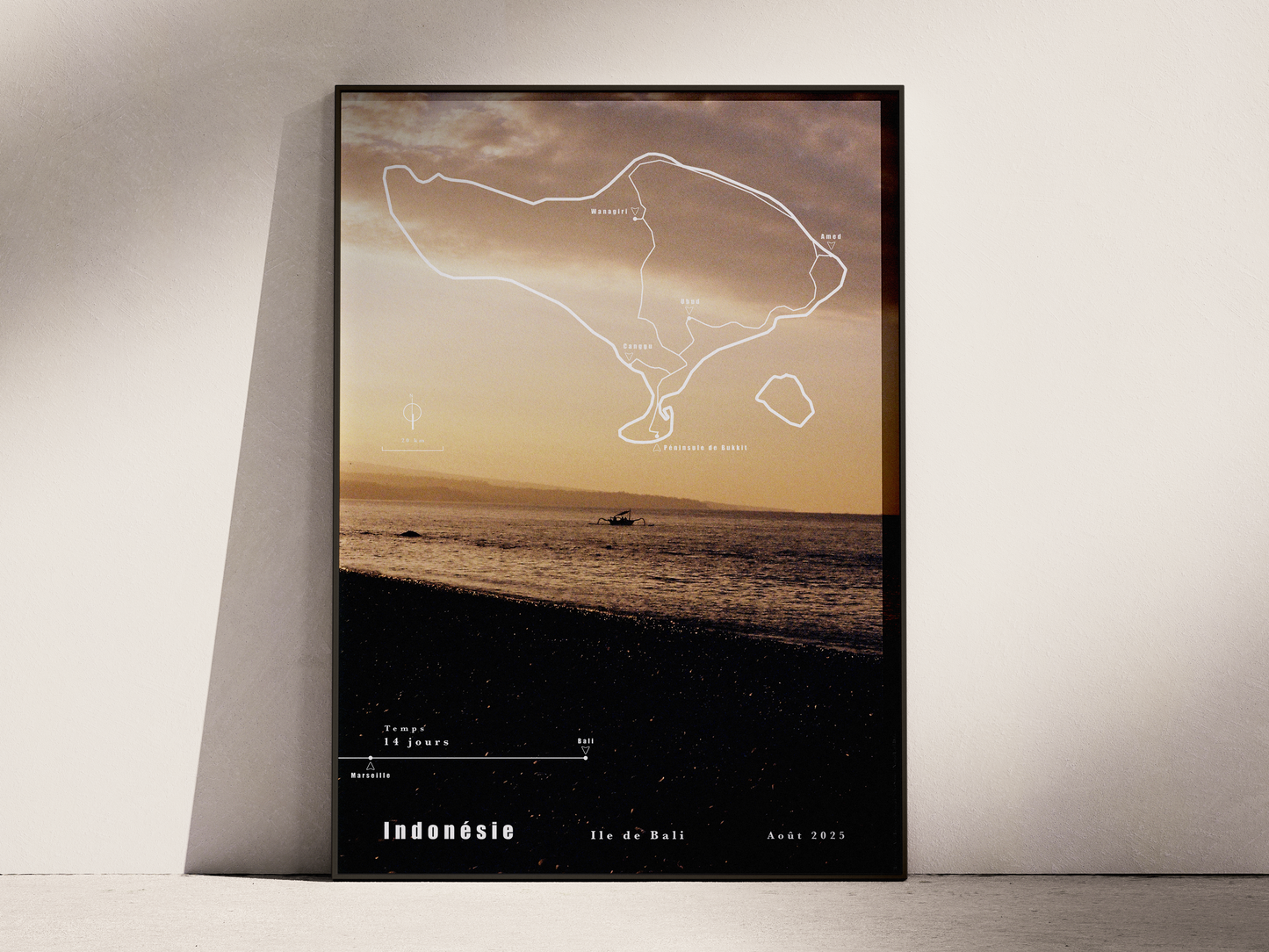 Carte de voyage personnalisée sur mesure parfait poster pour ta déco