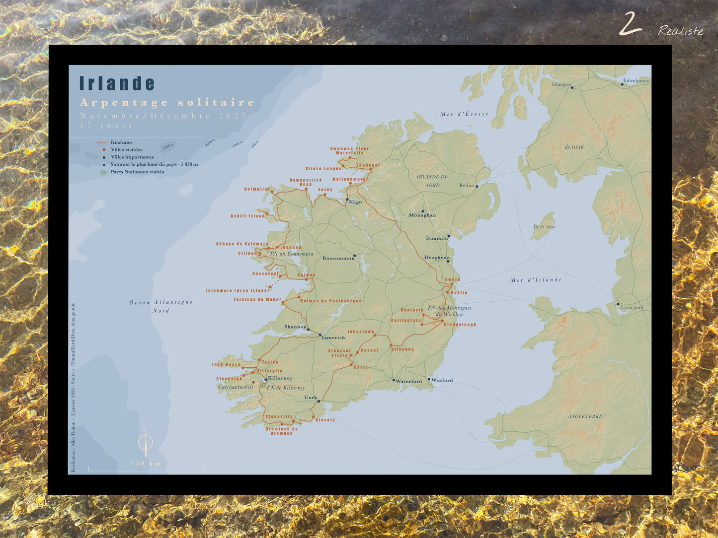 Carte de voyage personnalisée sur mesure sur graphisme et sur photographie