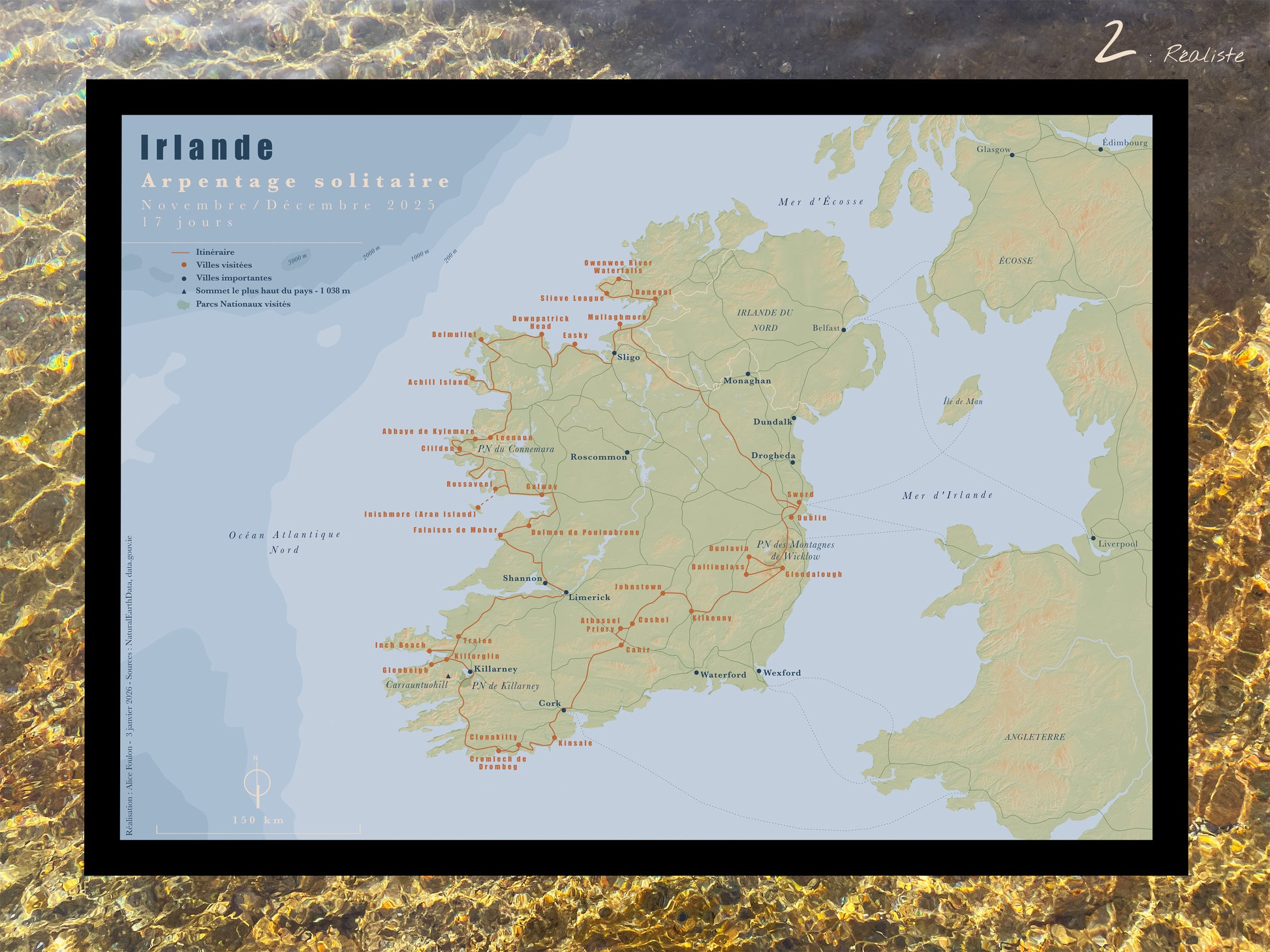 Carte de voyage personnalisée sur mesure sur graphisme et sur photographie