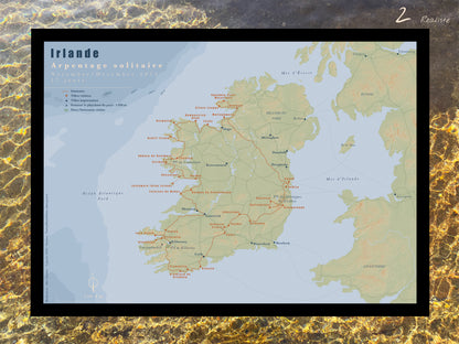 Carte de voyage personnalisée sur mesure sur graphisme et sur photographie