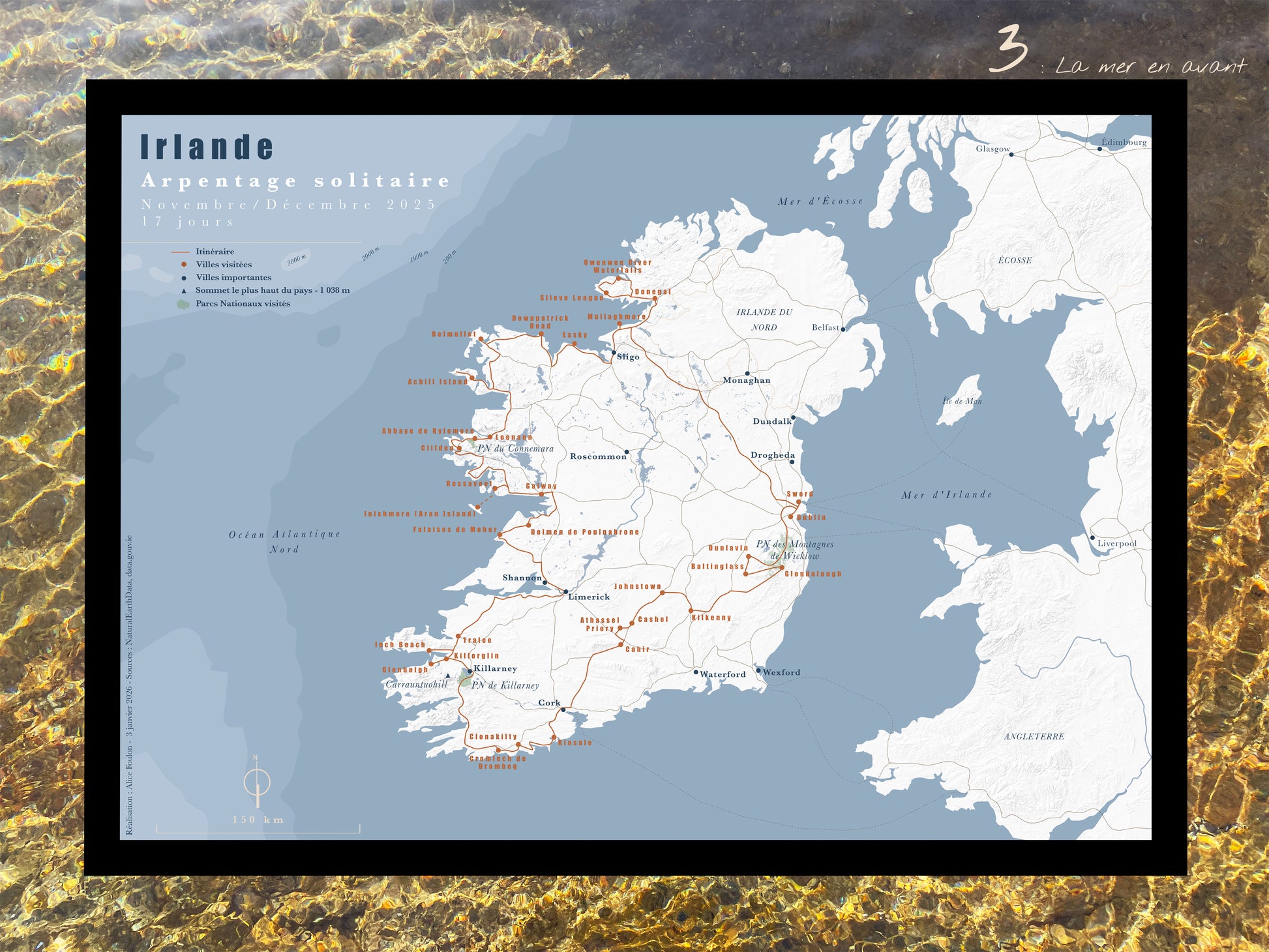 Carte de voyage personnalisée sur mesure sur graphisme et sur photographie