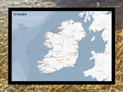 Carte de voyage personnalisée sur mesure sur graphisme et sur photographie