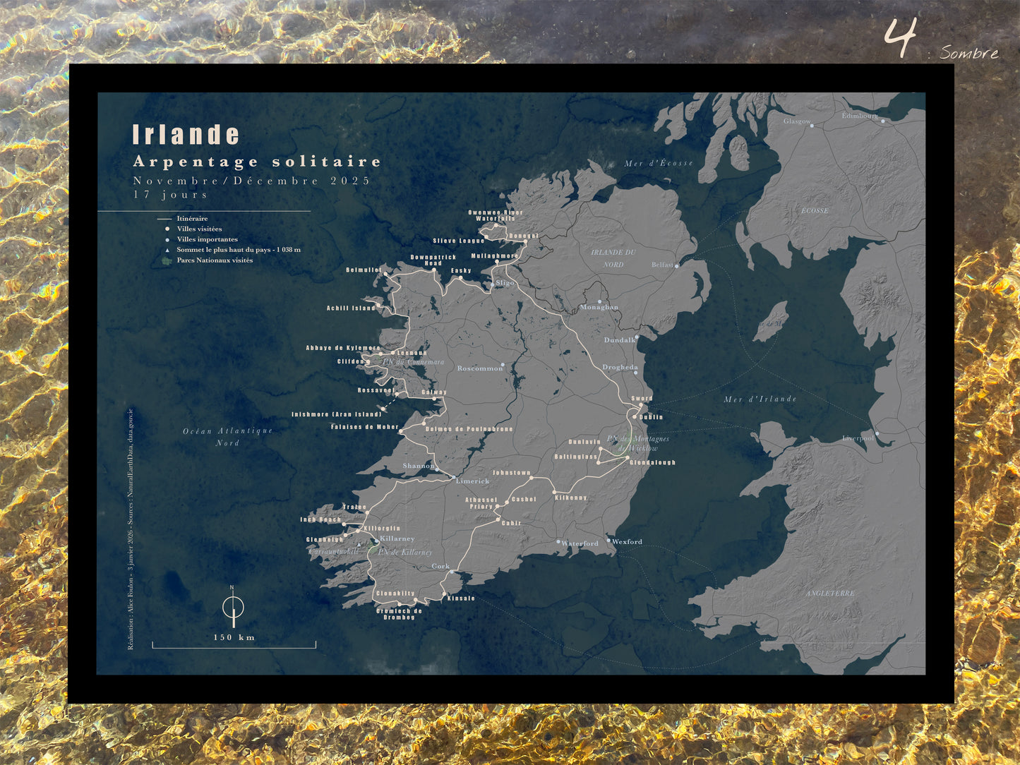 Carte de voyage personnalisée sur mesure sur graphisme et sur photographie
