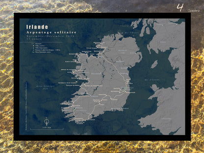 Carte de voyage personnalisée sur mesure sur graphisme et sur photographie