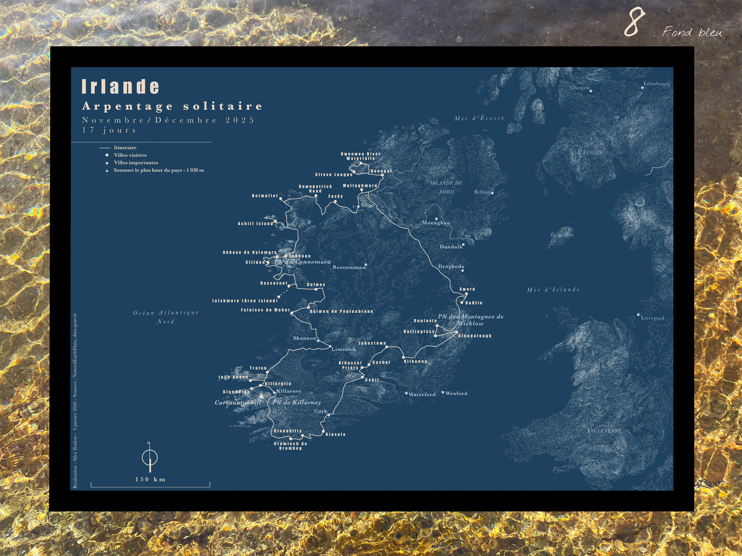 Carte de voyage personnalisée sur mesure sur graphisme et sur photographie