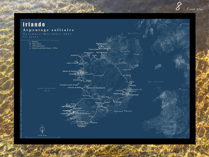 Carte de voyage personnalisée sur mesure sur graphisme et sur photographie