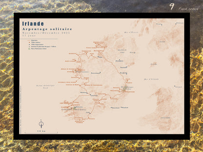 Carte de voyage personnalisée sur mesure sur graphisme et sur photographie