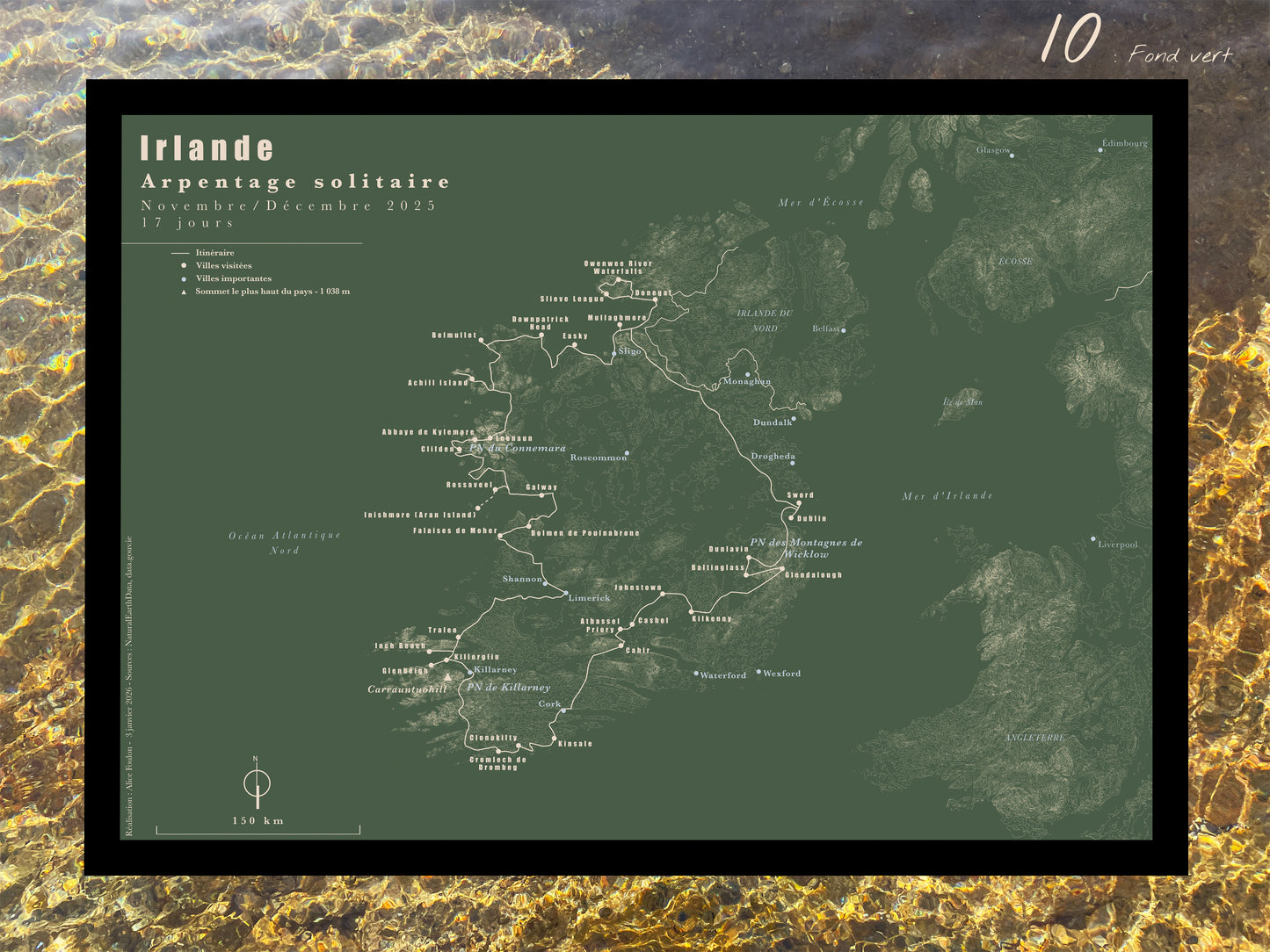 Carte de voyage personnalisée sur mesure sur graphisme et sur photographie