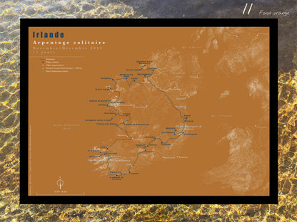 Carte de voyage personnalisée sur mesure sur graphisme et sur photographie