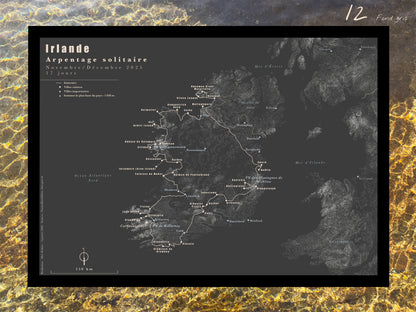 Carte de voyage personnalisée sur mesure sur graphisme et sur photographie