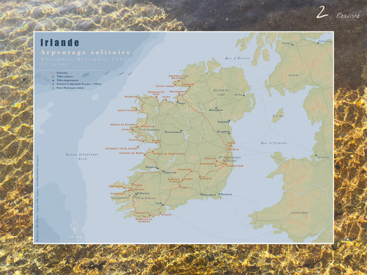 Carte de voyage personnalisée sur mesure sur graphisme et sur photographie
