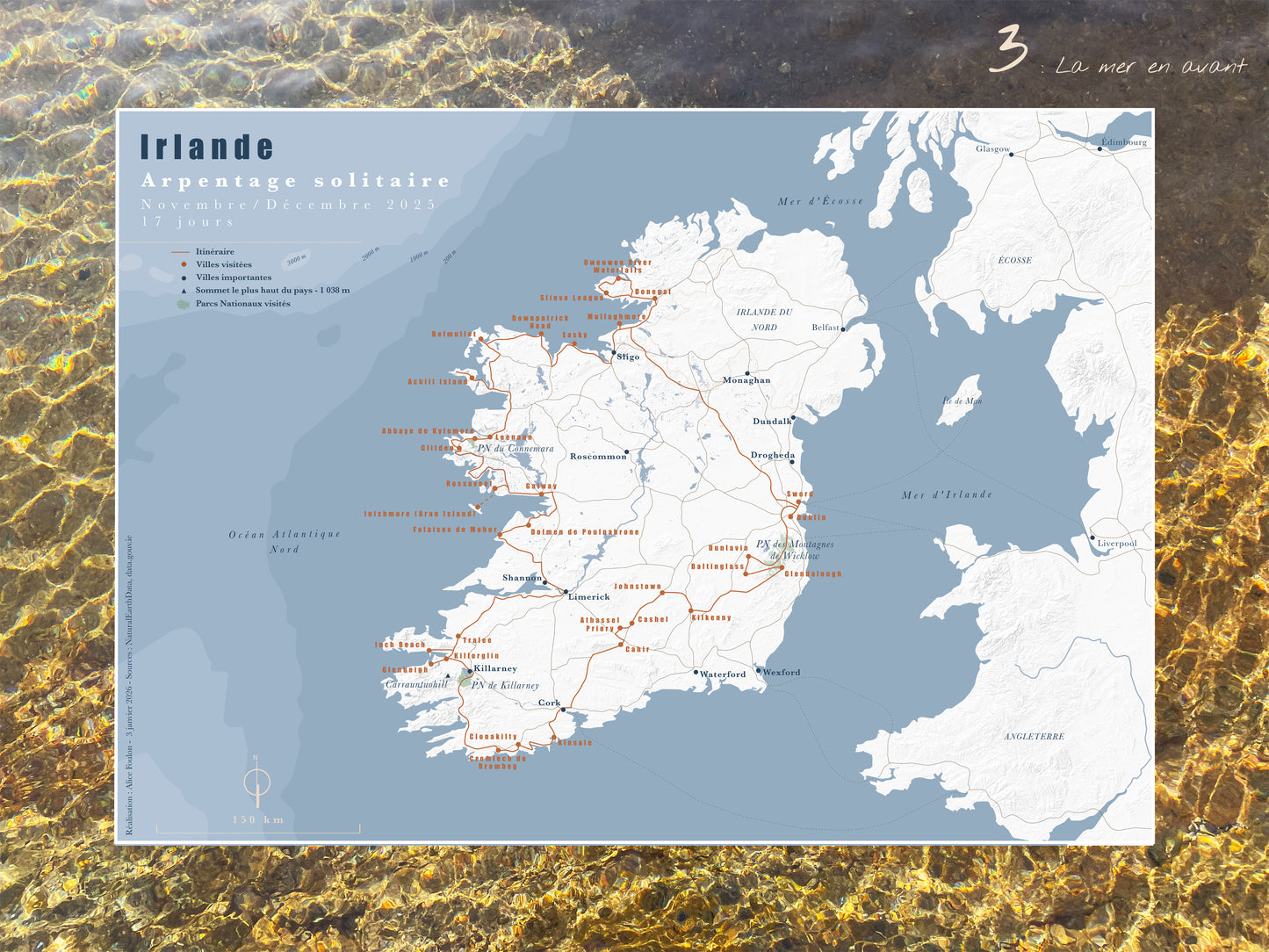 Carte de voyage personnalisée sur mesure sur graphisme et sur photographie