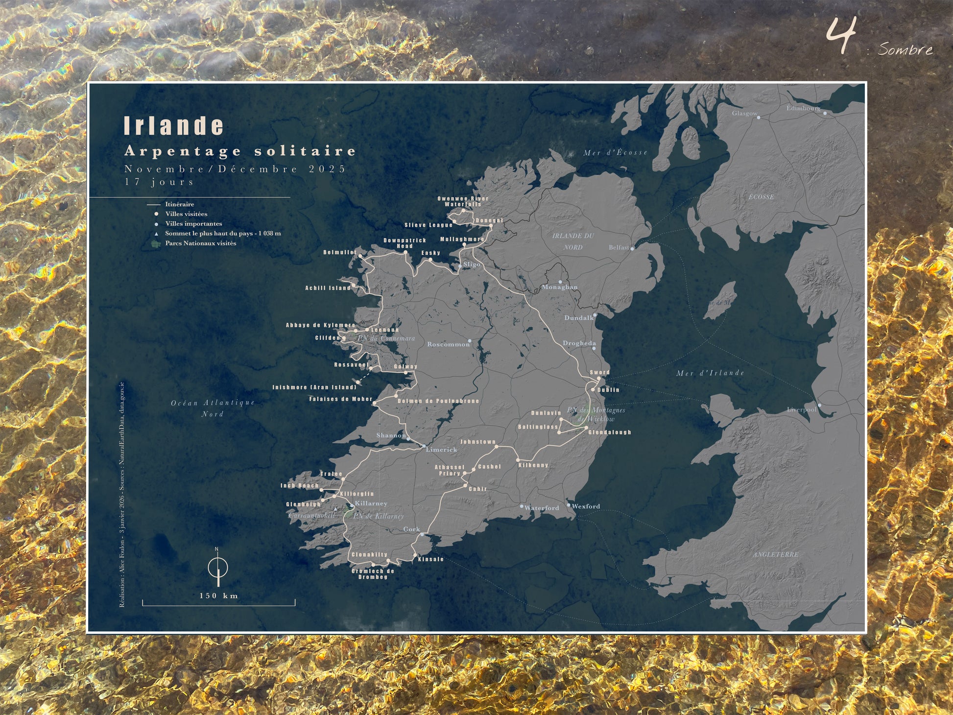 Carte de voyage personnalisée sur mesure sur graphisme et sur photographie