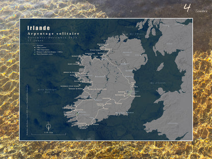 Carte de voyage personnalisée sur mesure sur graphisme et sur photographie