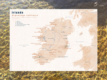 Carte de voyage personnalisée sur mesure sur graphisme et sur photographie