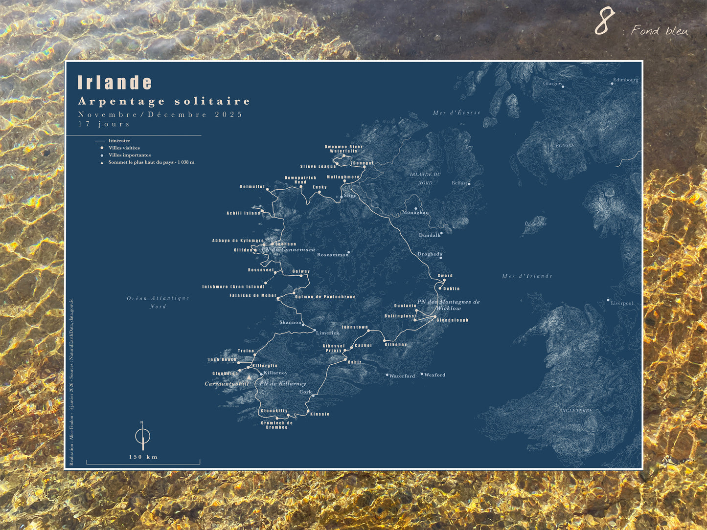 Carte de voyage personnalisée sur mesure sur graphisme et sur photographie