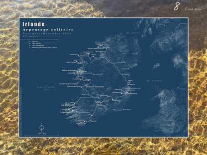 Carte de voyage personnalisée sur mesure sur graphisme et sur photographie
