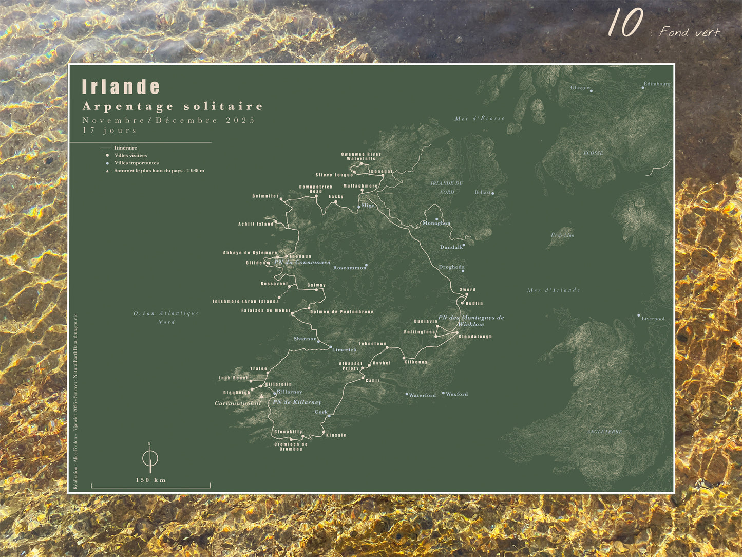 Carte de voyage personnalisée sur mesure sur graphisme et sur photographie