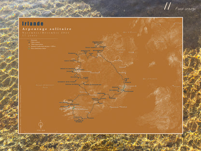 Carte de voyage personnalisée sur mesure sur graphisme et sur photographie