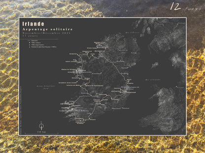 Carte de voyage personnalisée sur mesure sur graphisme et sur photographie