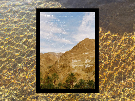 Carte de voyage personnalisée sur mesure. Itinéraire de voyage. Souvenir unique. Cartographie sur photographie, photo. 