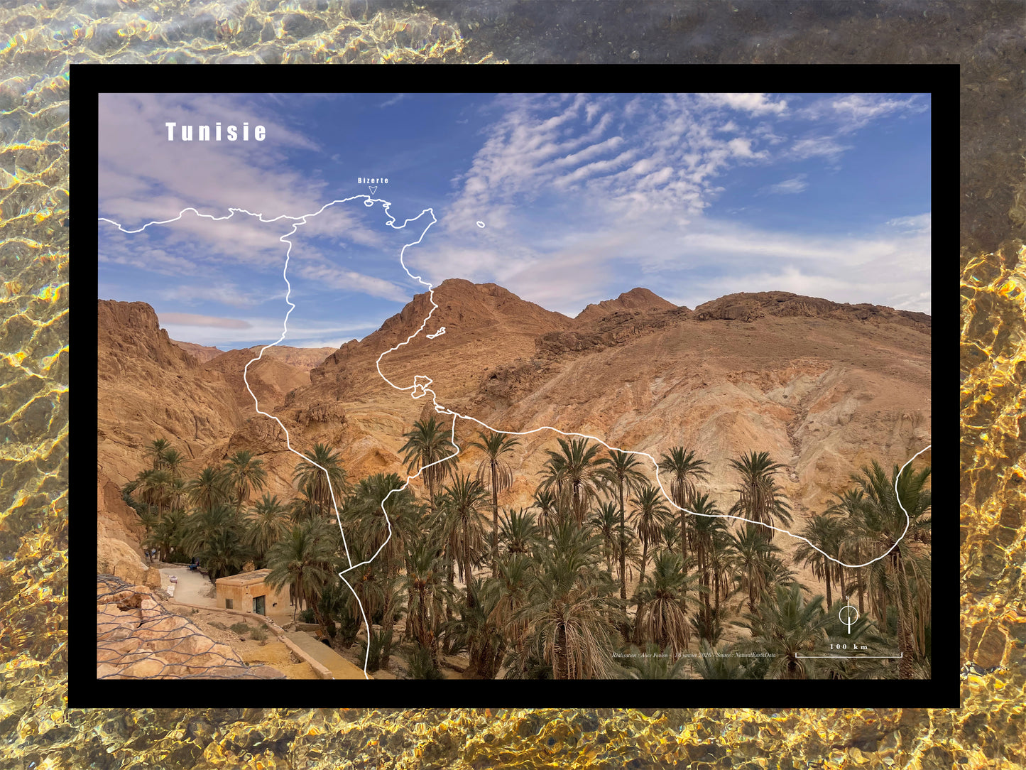 Carte de voyage personnalisée sur mesure sur graphisme et sur photographie