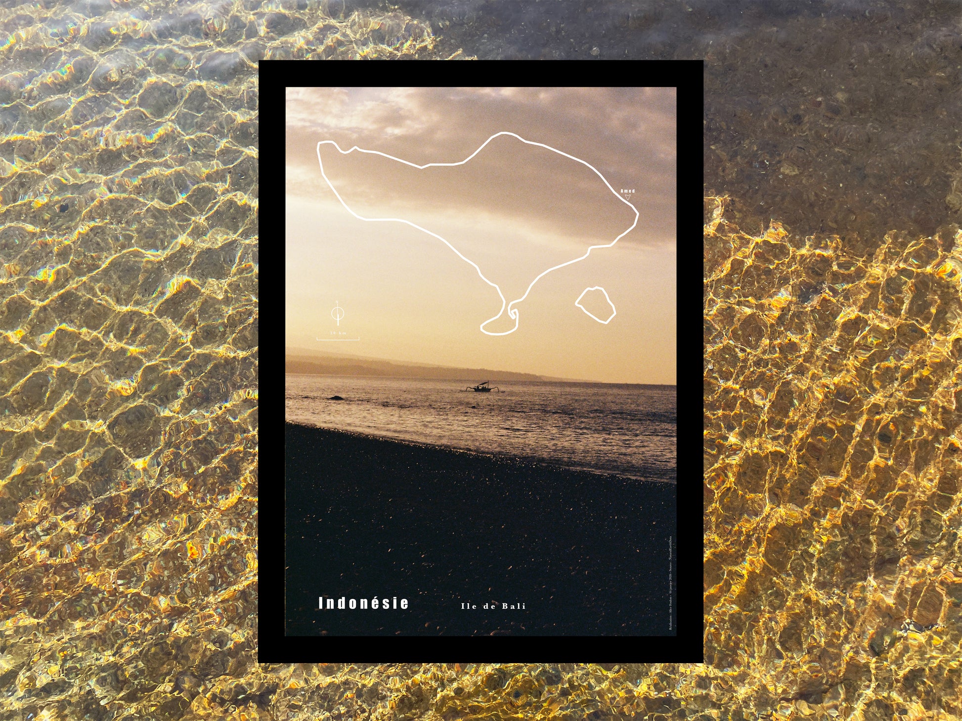 Carte de voyage personnalisée sur mesure sur graphisme et sur photographie