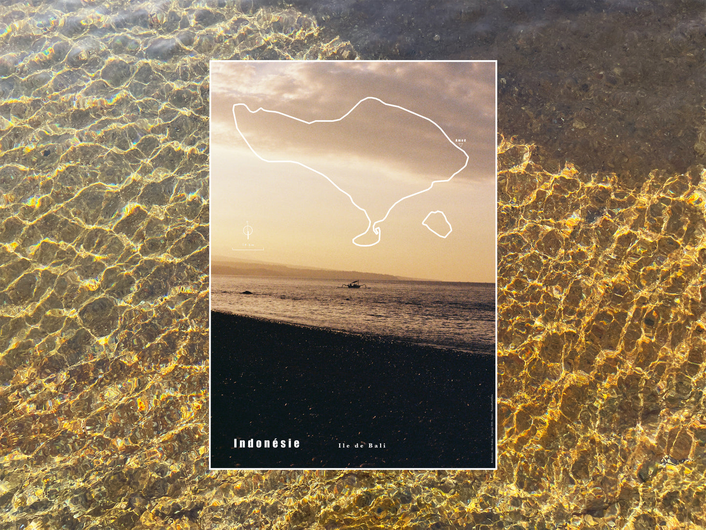 Carte de voyage personnalisée sur mesure sur graphisme et sur photographie