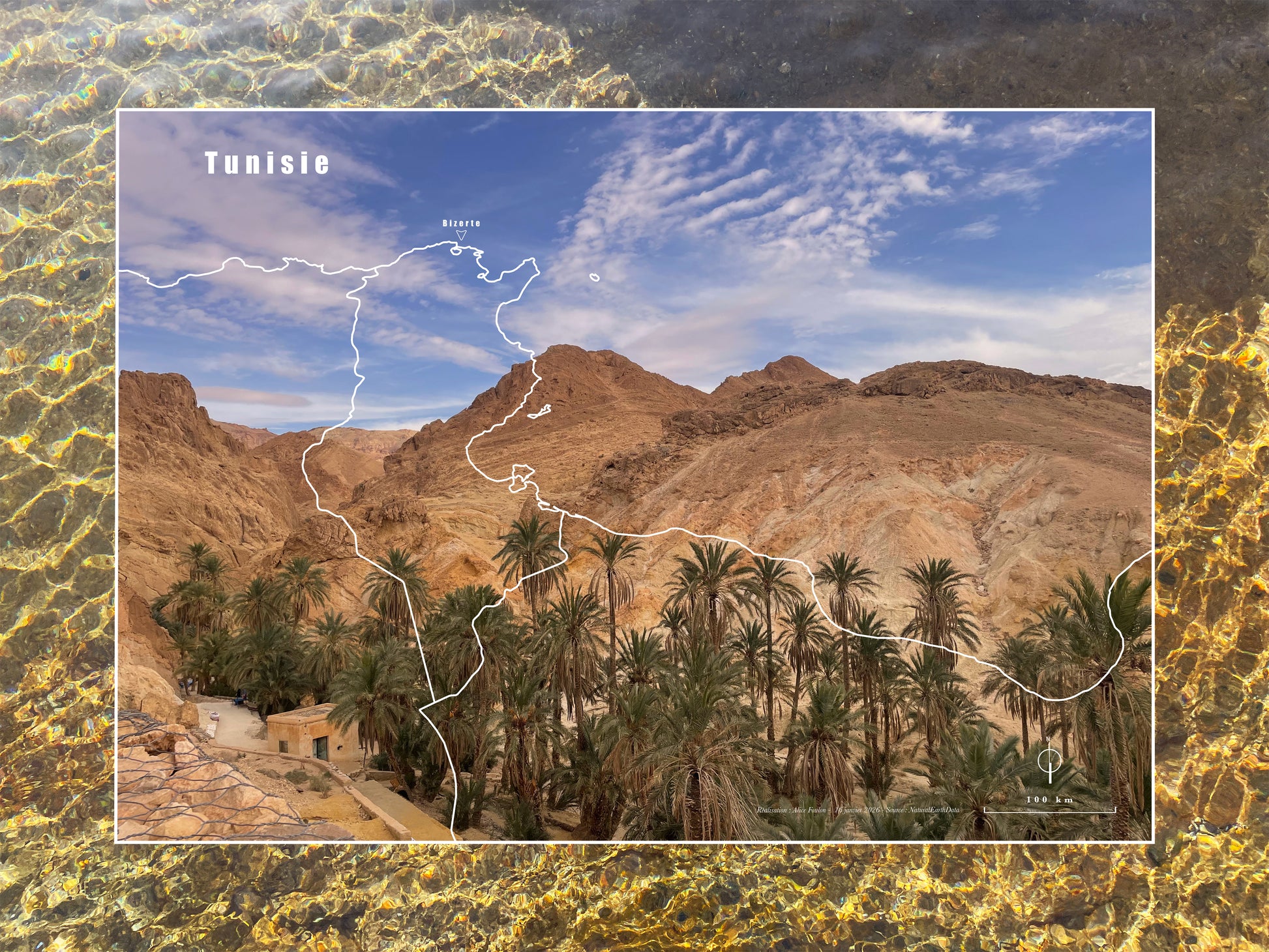 Carte de voyage personnalisée sur mesure sur graphisme et sur photographie