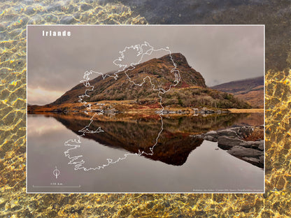 Carte de voyage personnalisée sur mesure sur graphisme et sur photographie