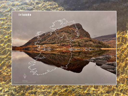 Carte de voyage personnalisée sur mesure sur graphisme et sur photographie