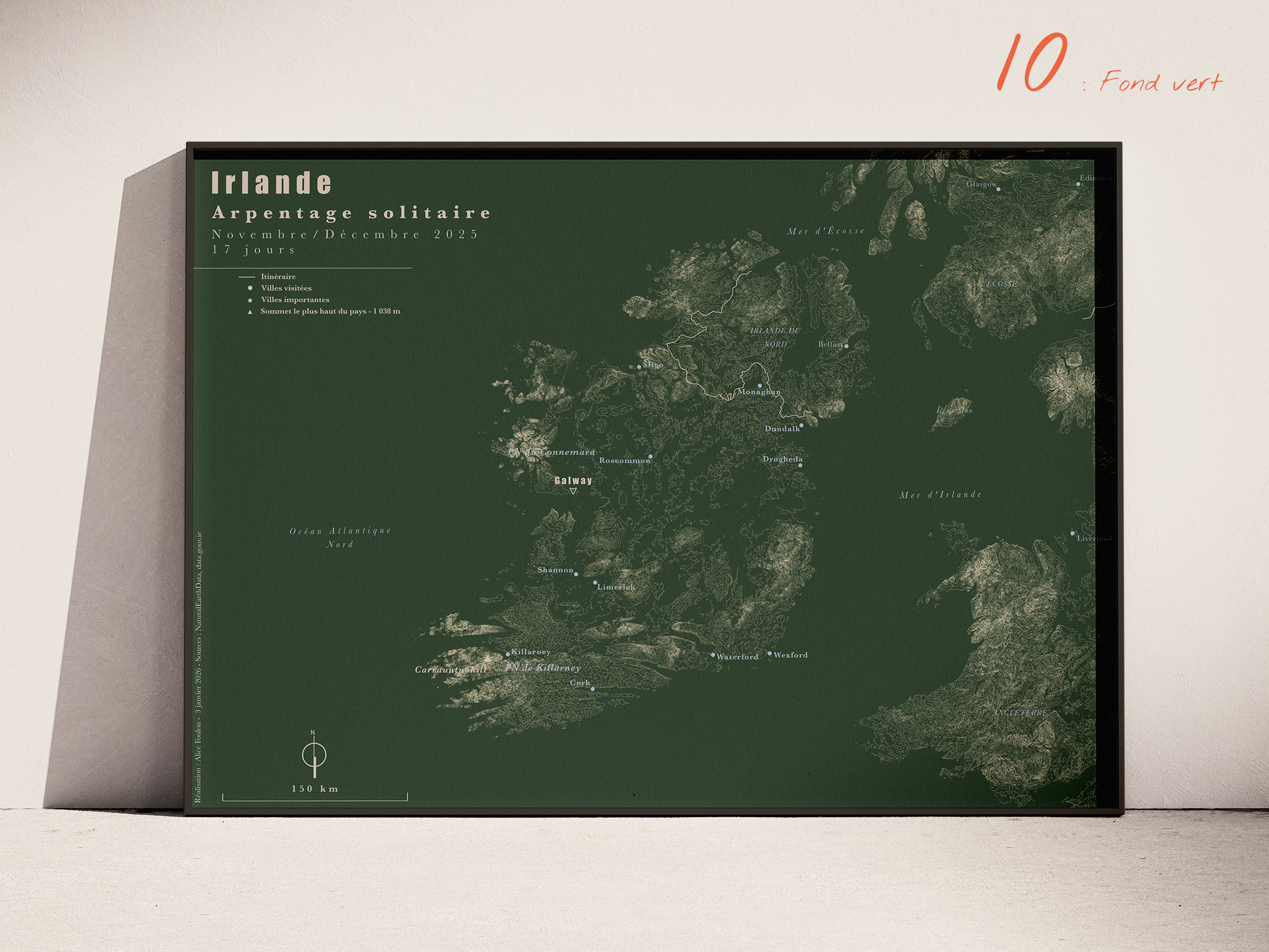 Carte de voyage personnalisée sur mesure parfait poster pour ta déco