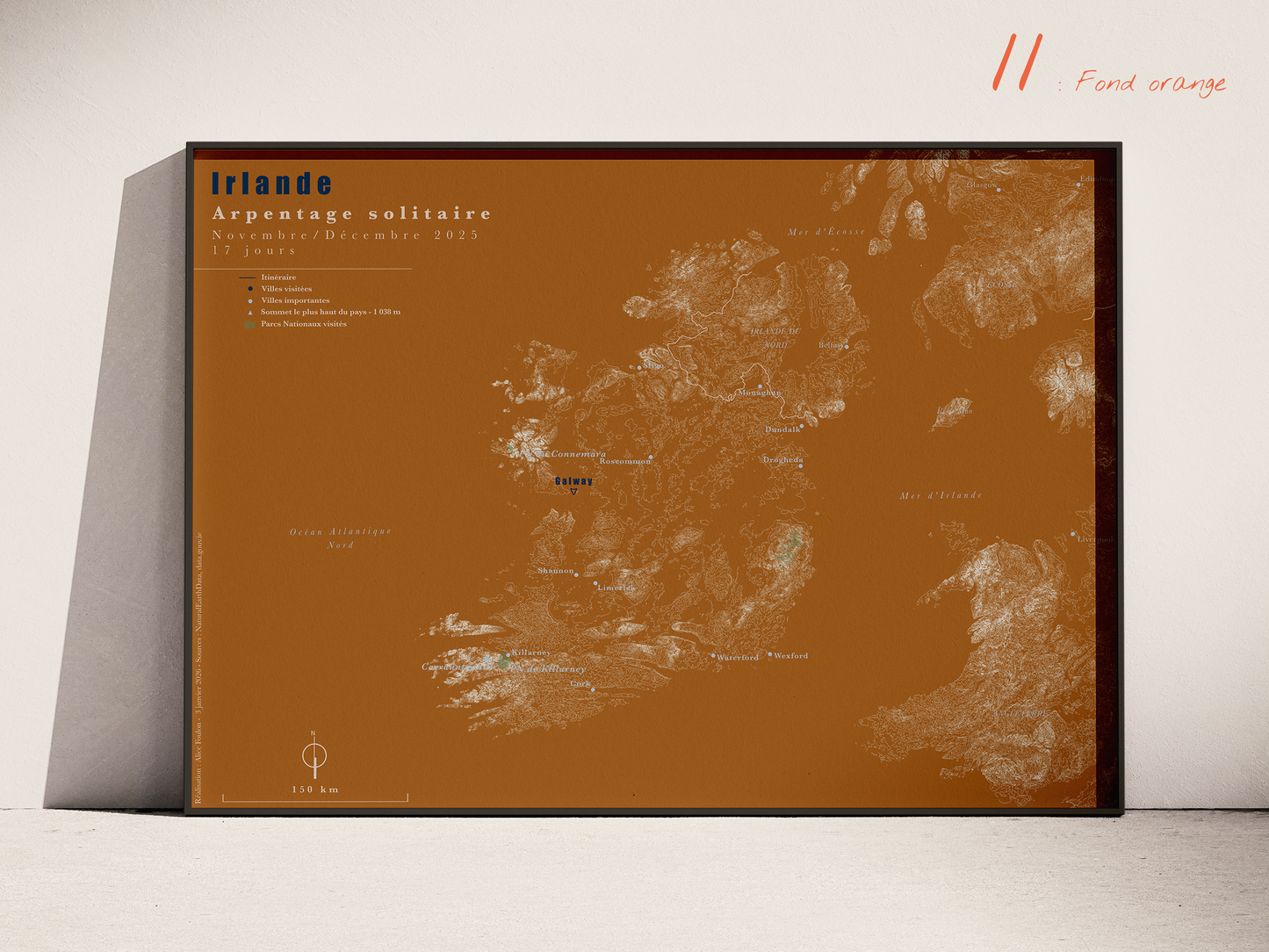 Carte de voyage personnalisée sur mesure parfait poster pour ta déco