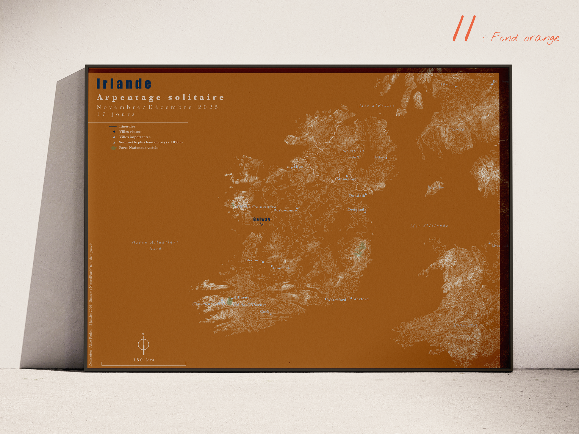 Carte de voyage personnalisée sur mesure parfait poster pour ta déco