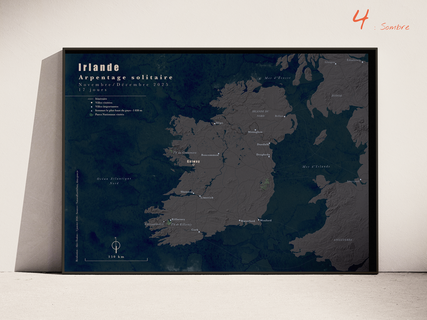Carte de voyage personnalisée sur mesure parfait poster pour ta déco