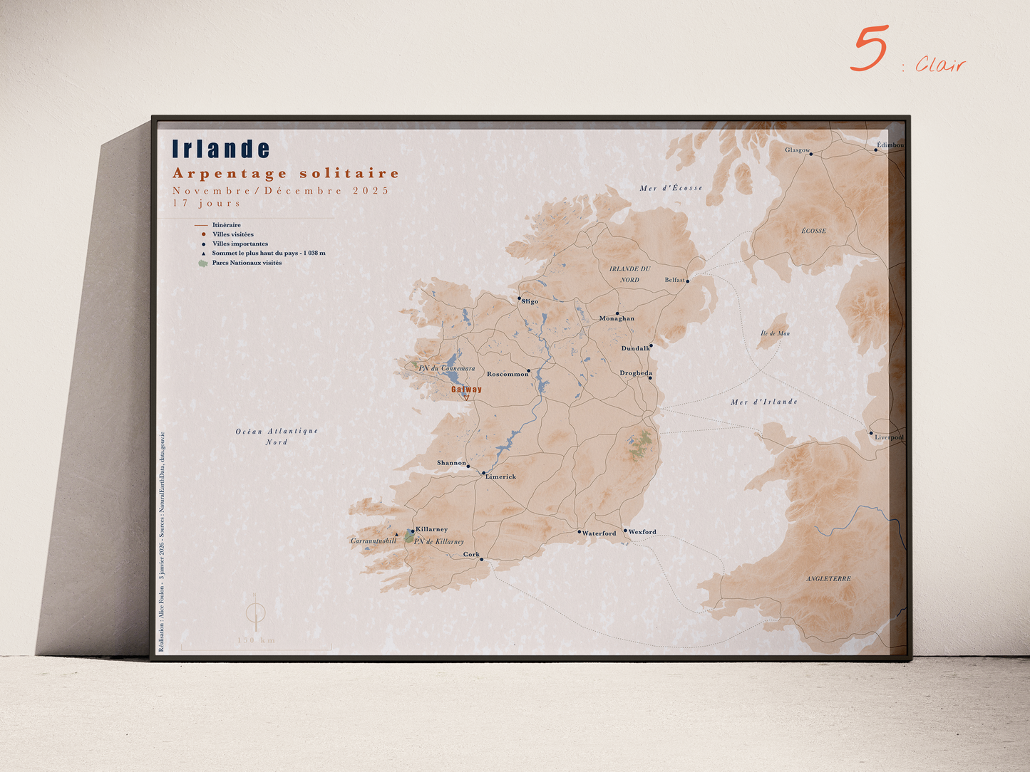 Carte de voyage personnalisée sur mesure parfait poster pour ta déco