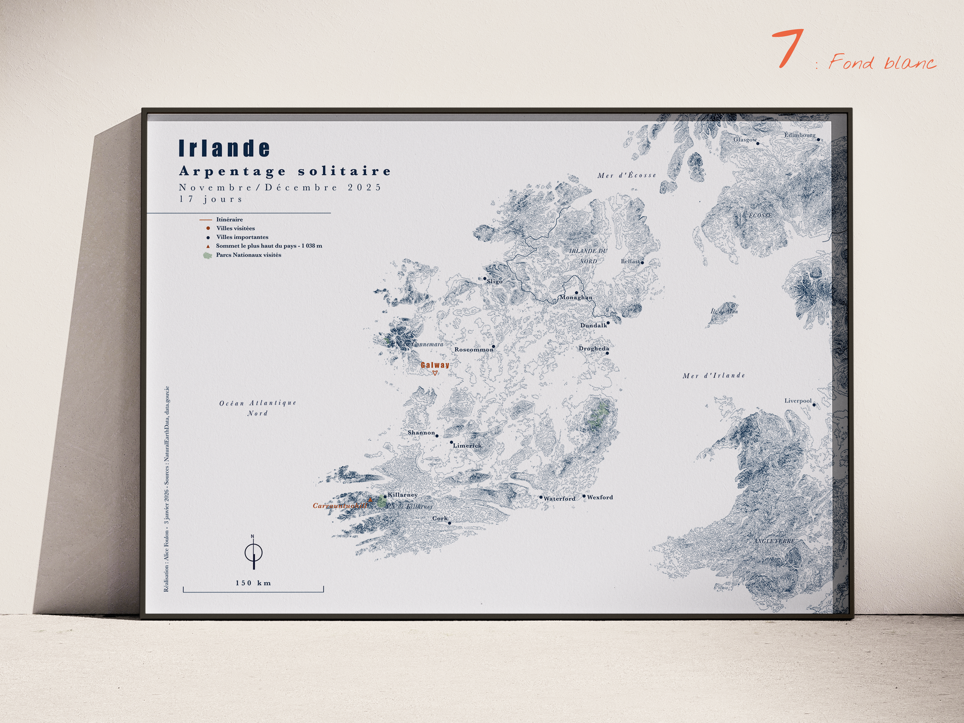 Carte de voyage personnalisée sur mesure parfait poster pour ta déco