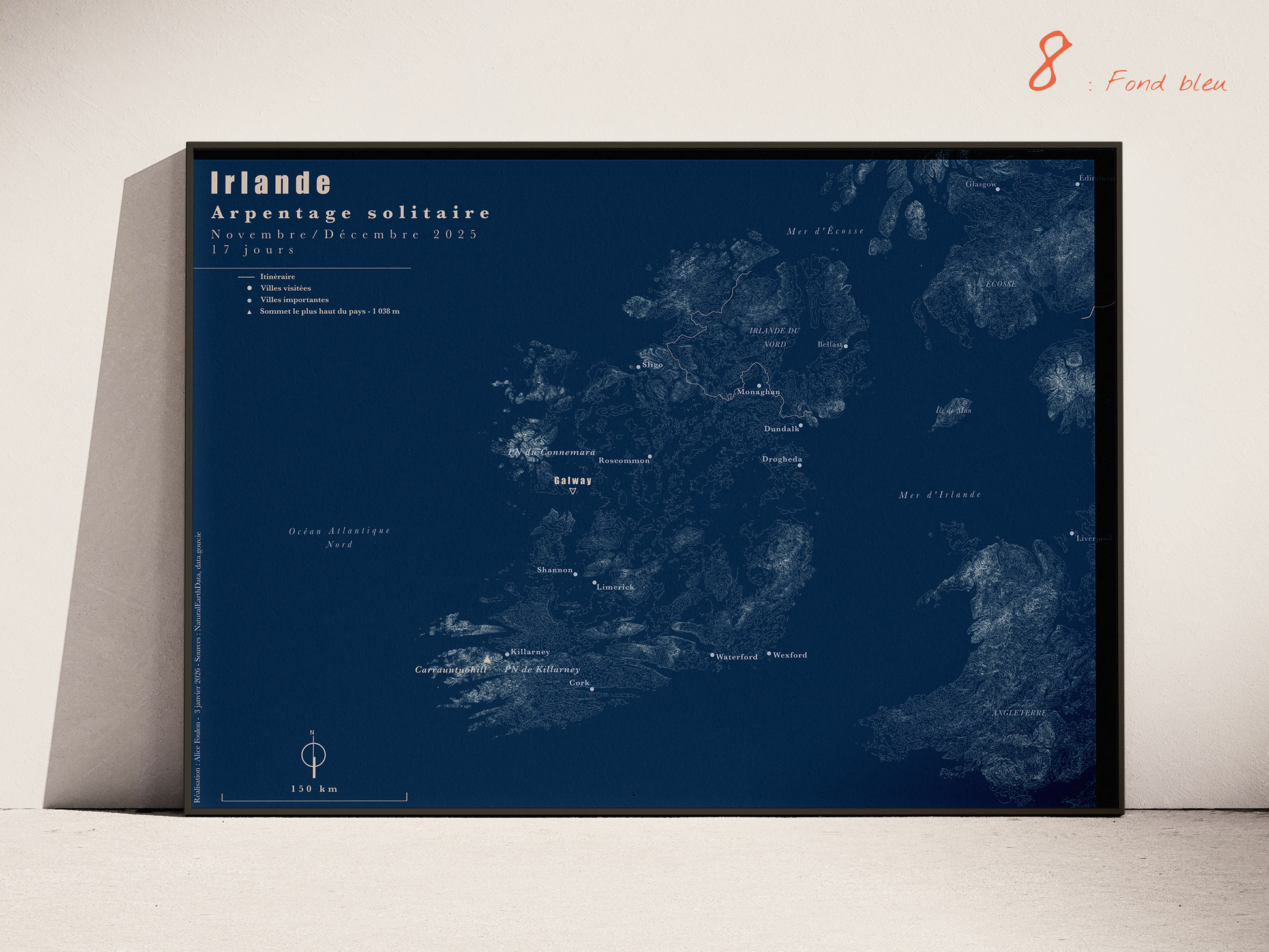 Carte de voyage personnalisée sur mesure parfait poster pour ta déco