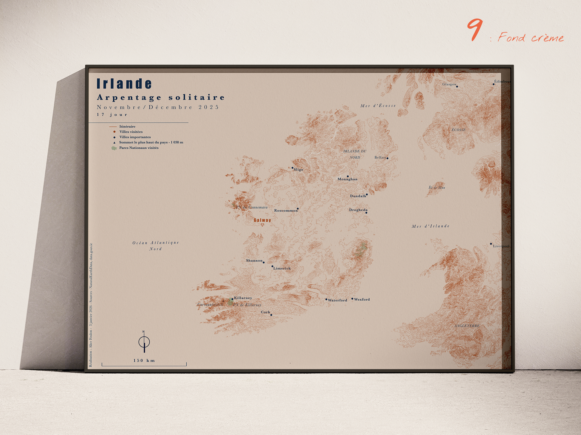 Carte de voyage personnalisée sur mesure parfait poster pour ta déco