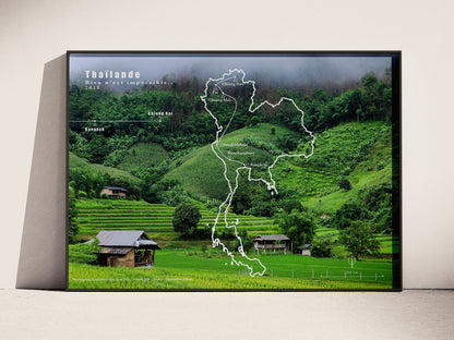 Carte de voyage personnalisée sur mesure parfait poster pour ta déco