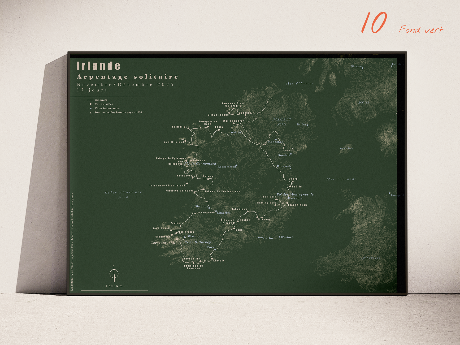 Carte de voyage personnalisée sur mesure parfait poster pour ta déco
