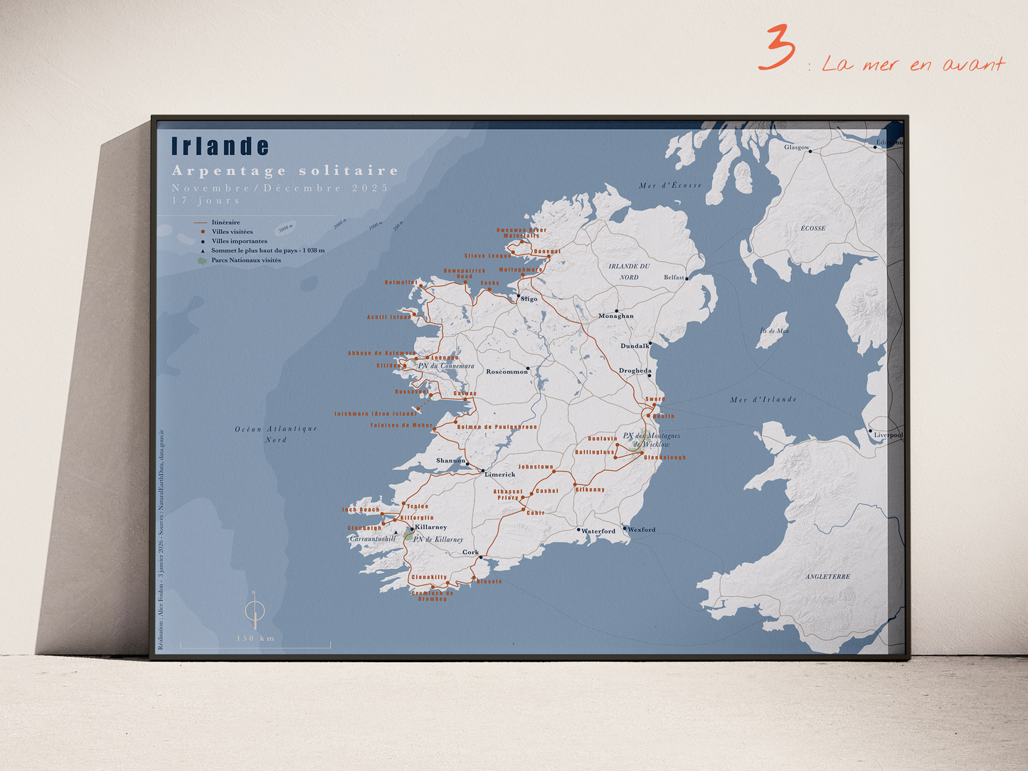 Carte de voyage personnalisée sur mesure parfait poster pour ta déco