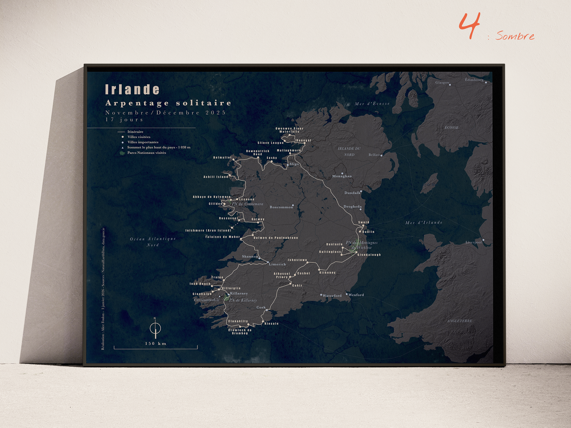 Carte de voyage personnalisée sur mesure parfait poster pour ta déco