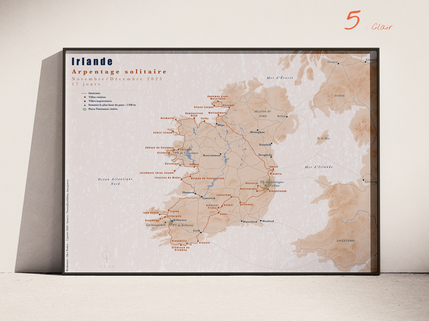 Carte de voyage personnalisée sur mesure parfait poster pour ta déco