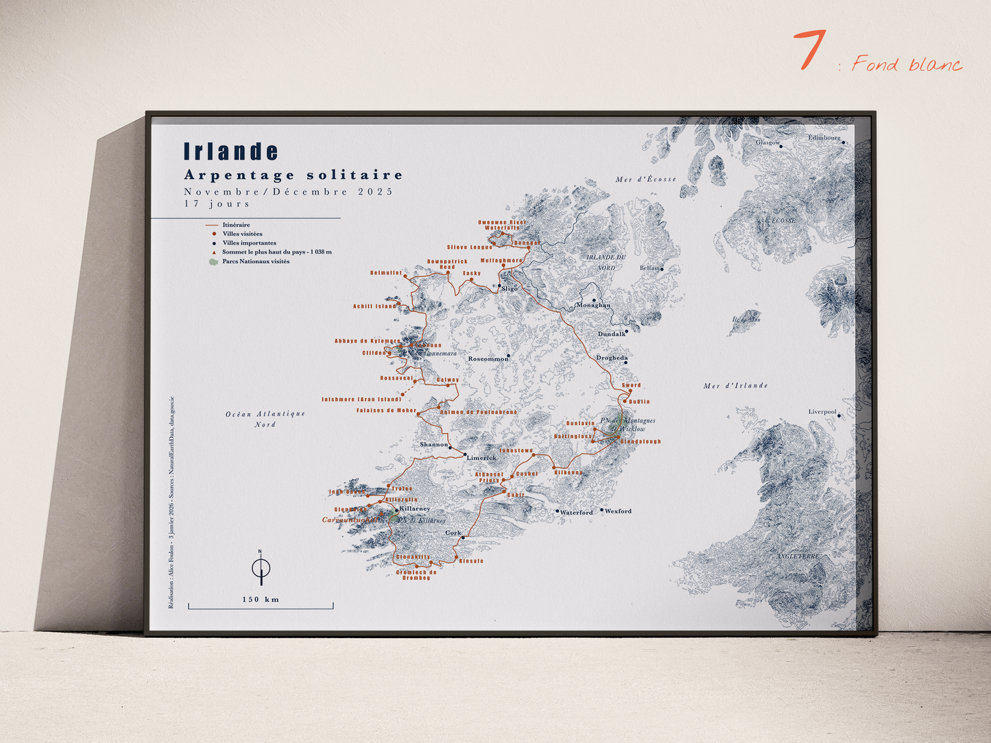 Carte de voyage personnalisée sur mesure parfait poster pour ta déco