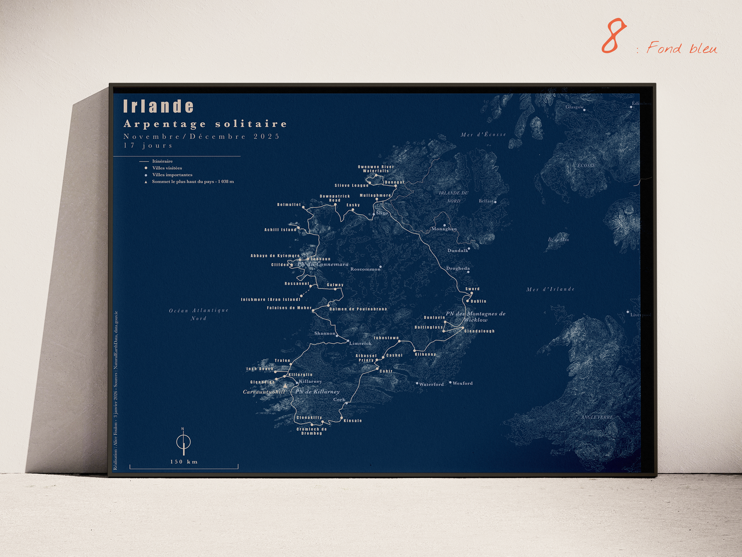 Carte de voyage personnalisée sur mesure parfait poster pour ta déco