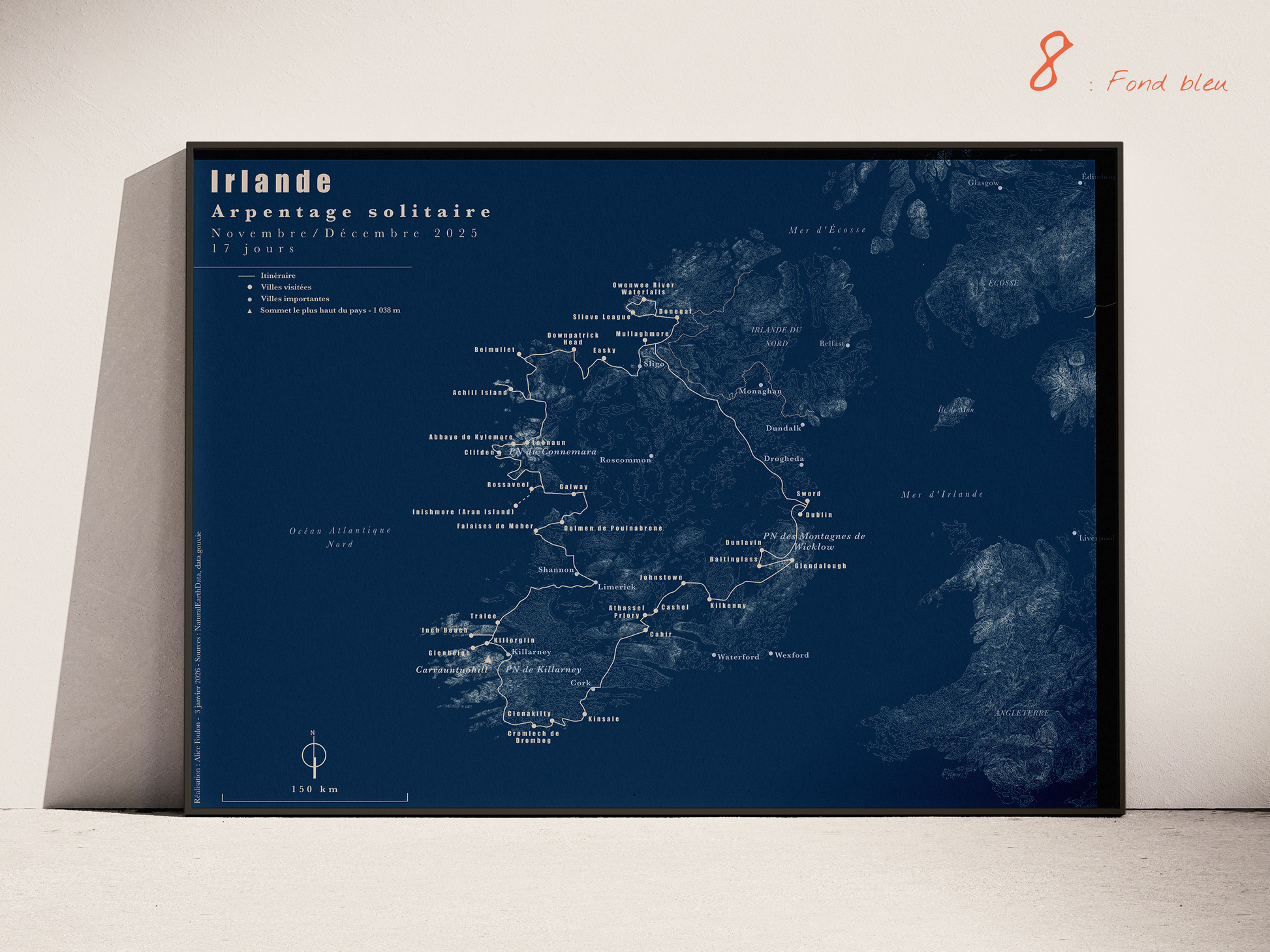 Carte de voyage personnalisée sur mesure parfait poster pour ta déco
