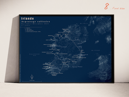 Carte de voyage personnalisée sur mesure parfait poster pour ta déco