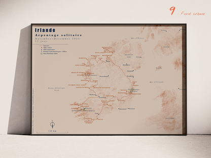 Carte de voyage personnalisée sur mesure parfait poster pour ta déco