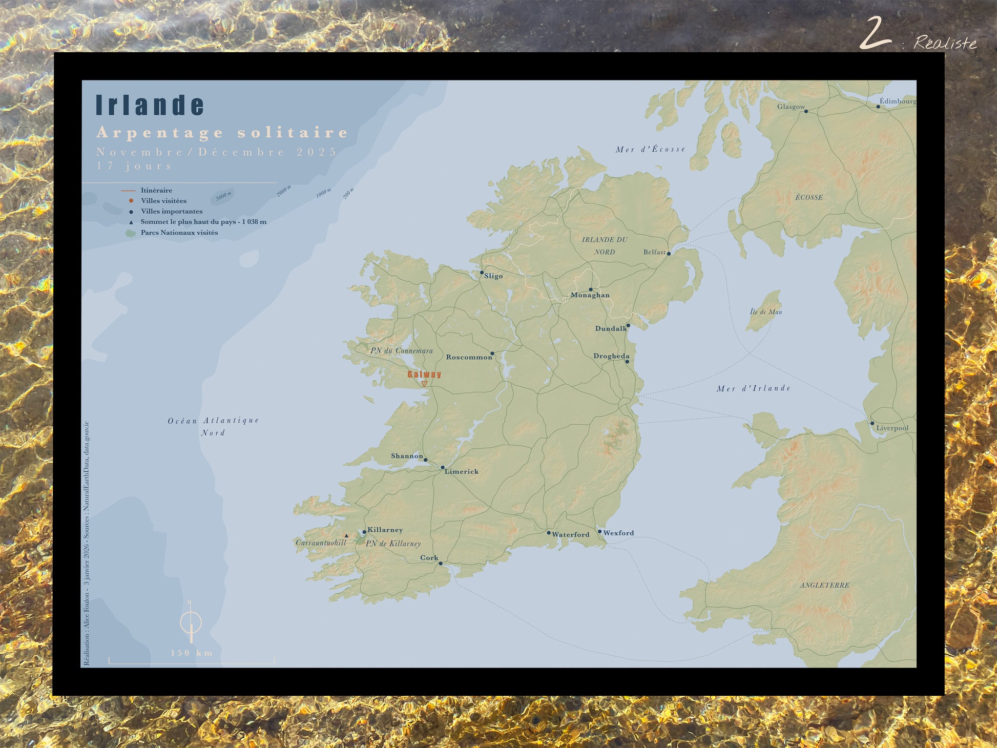 Carte de voyage personnalisée sur mesure sur graphisme et sur photographie